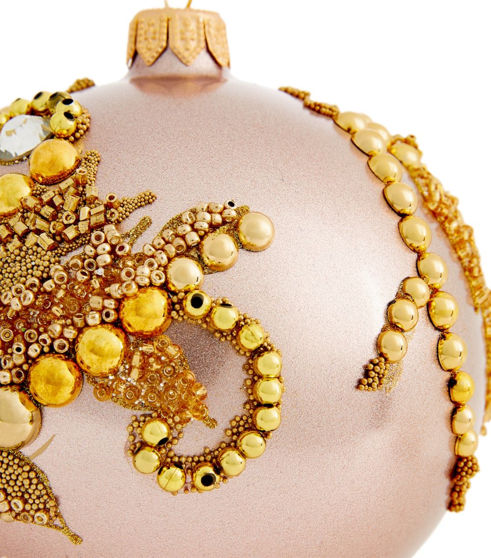 Harrods Harrods Glass Embellished Bauble