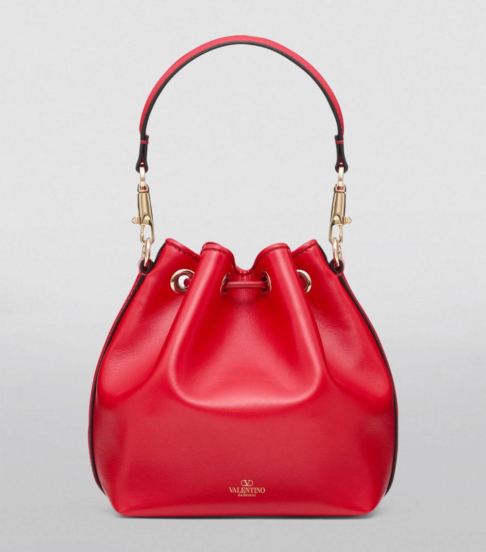 VALENTINO GARAVANI Valentino Garavani Small Leather Locò Bucket Bag