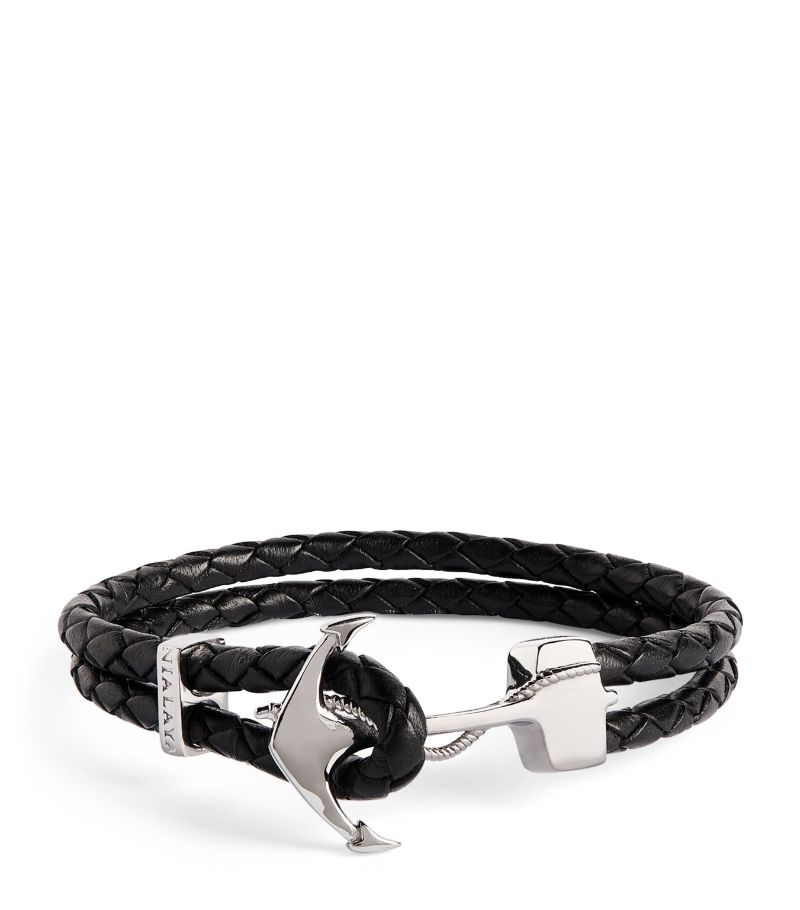 Nialaya Jewelry Nialaya Jewelry Leather Anchor Bracelet