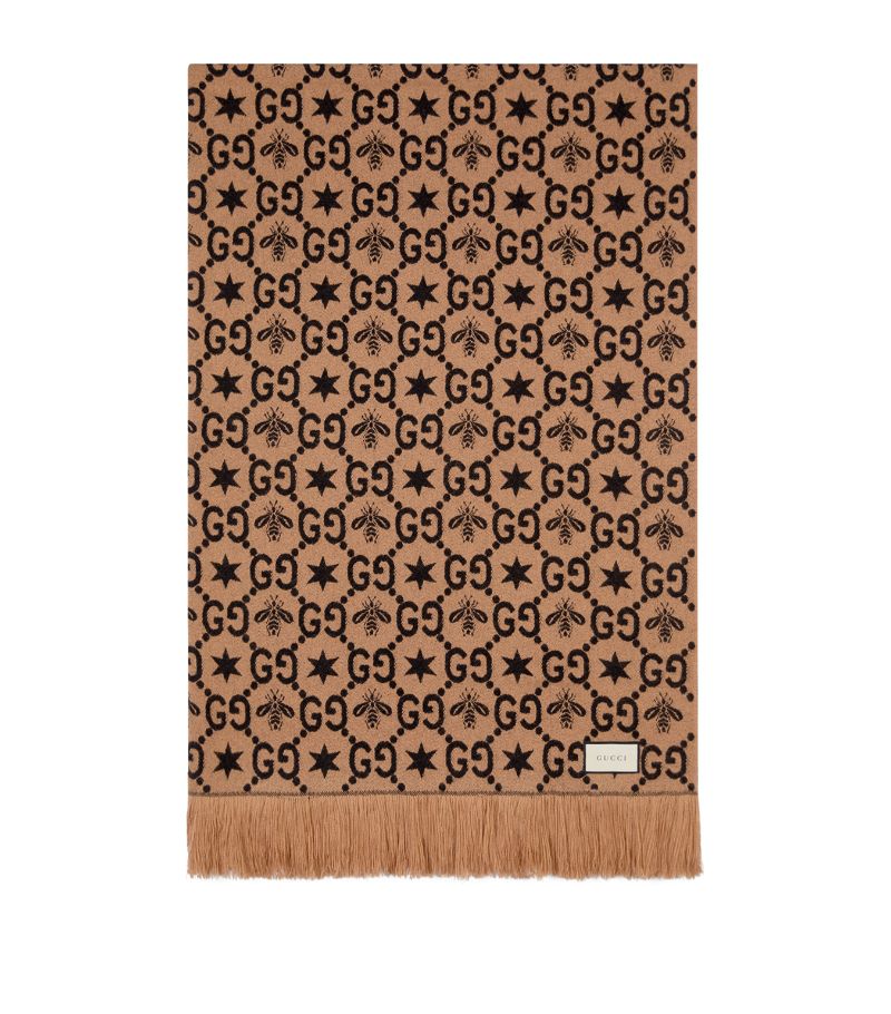 Gucci Gucci Wool-Cashmere Gg Jacquard Throw