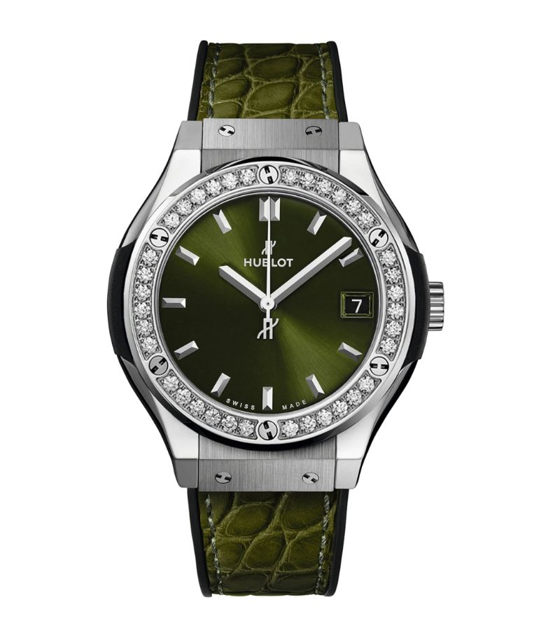 Hublot Hublot Titanium And Diamond Classic Fusion Watch 33Mm