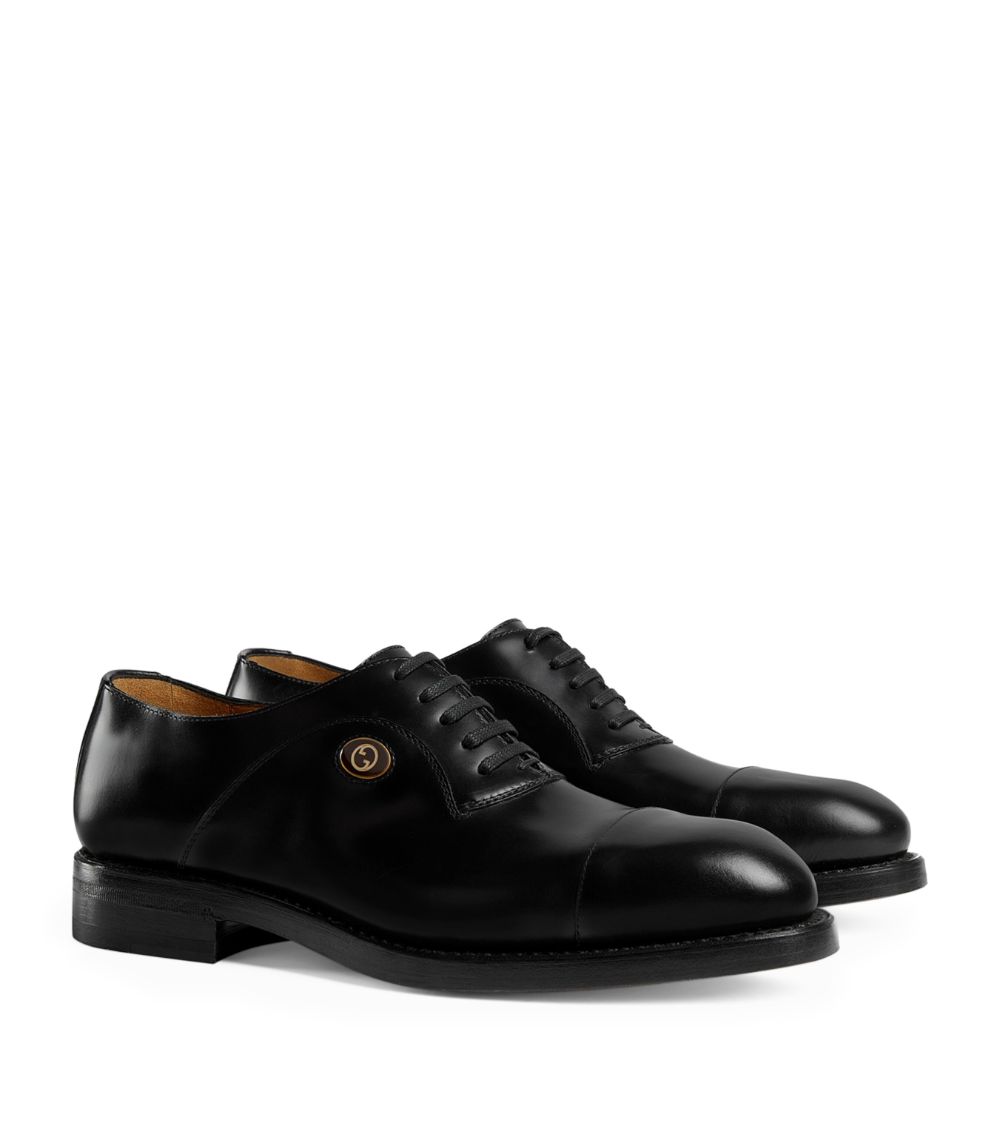 Gucci Gucci Leather Interlocking G Oxford Shoes