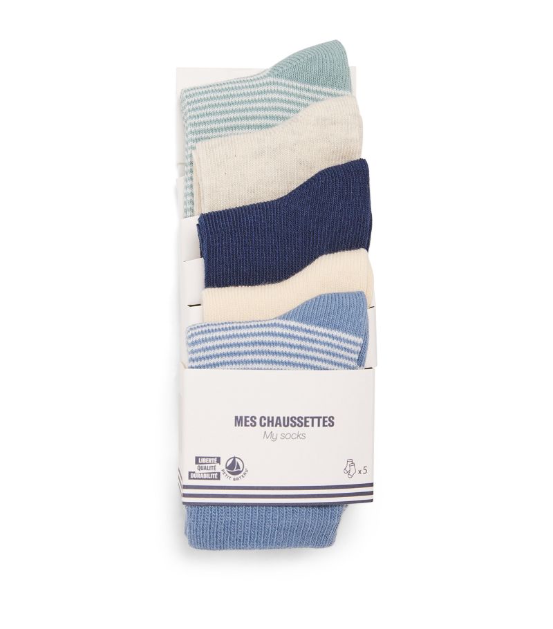  Petit Bateau Cotton-Blend Socks (Pack Of 5)