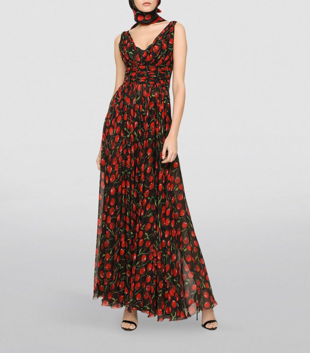 Dolce & Gabbana Dolce & Gabbana Silk Cherry Print Dress