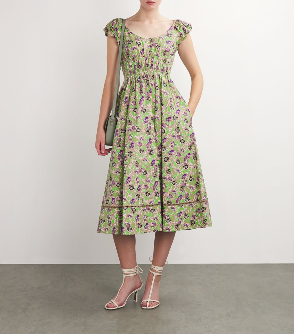 Tory Burch Tory Burch Cotton Printed Midi Dress