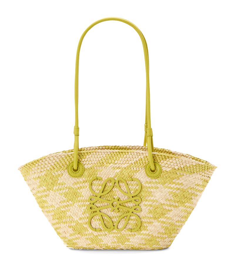 Loewe Loewe X Paula'S Ibiza Small Checked Anagram Basket Bag