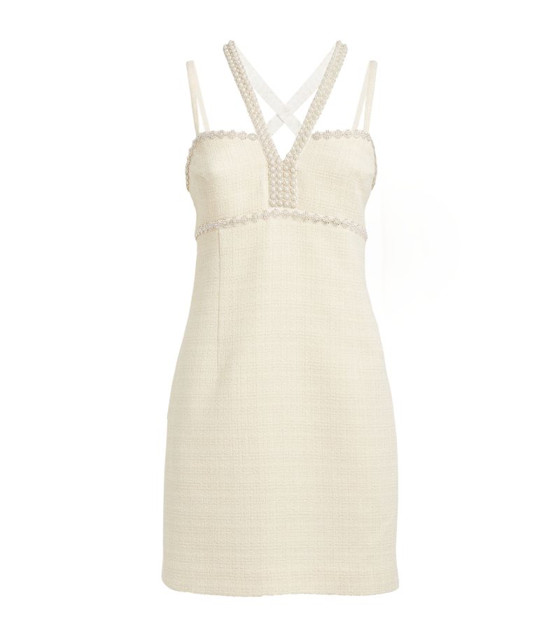  Sandro Tweed Beaded Mini Dress