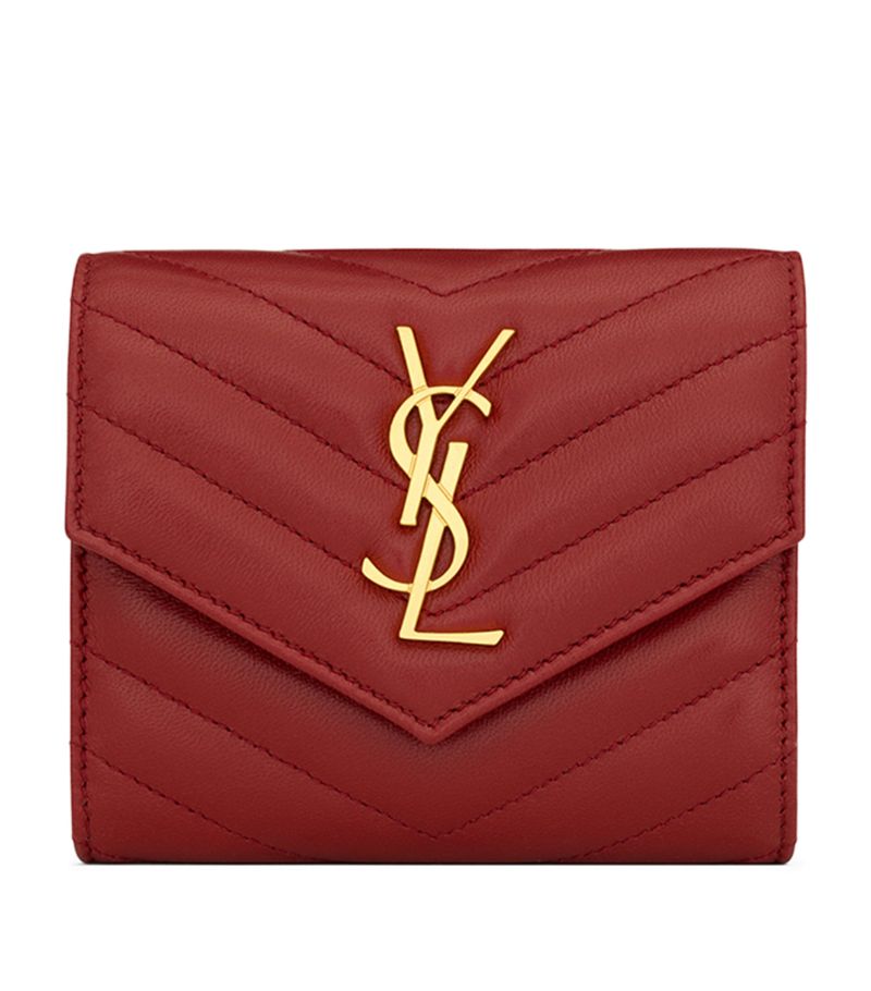 Saint Laurent Saint Laurent Cassandre Metalassé Trifold Wallet