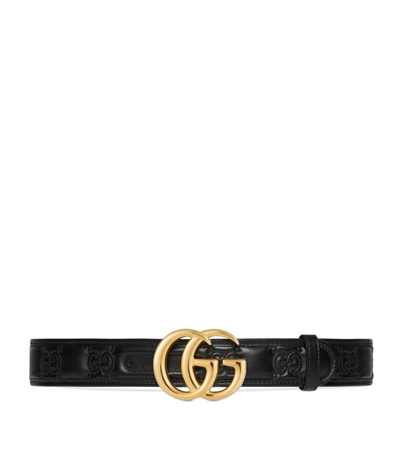 Gucci Gucci Matelassé Gg Marmont Wide Belt