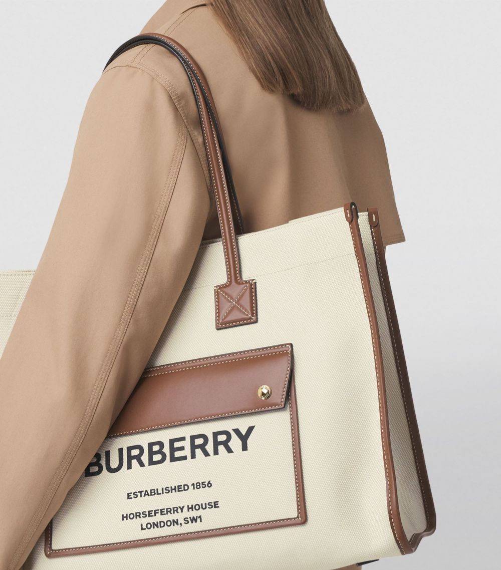 Burberry Burberry Medium Canvas Freya Tote Bag