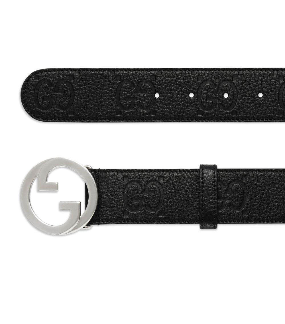 Gucci Gucci Leather Interlocking G Belt