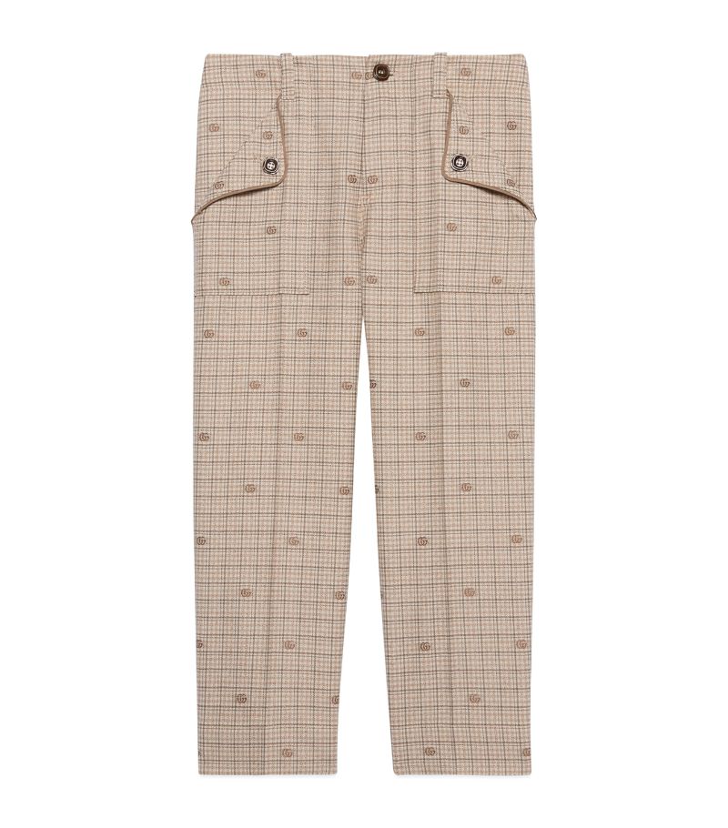 Gucci Gucci Kids Wool-Cotton Check Trousers (4-12 Years)