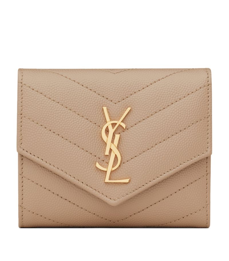 Saint Laurent Saint Laurent Small Monogram Matelassé Envelope Wallet