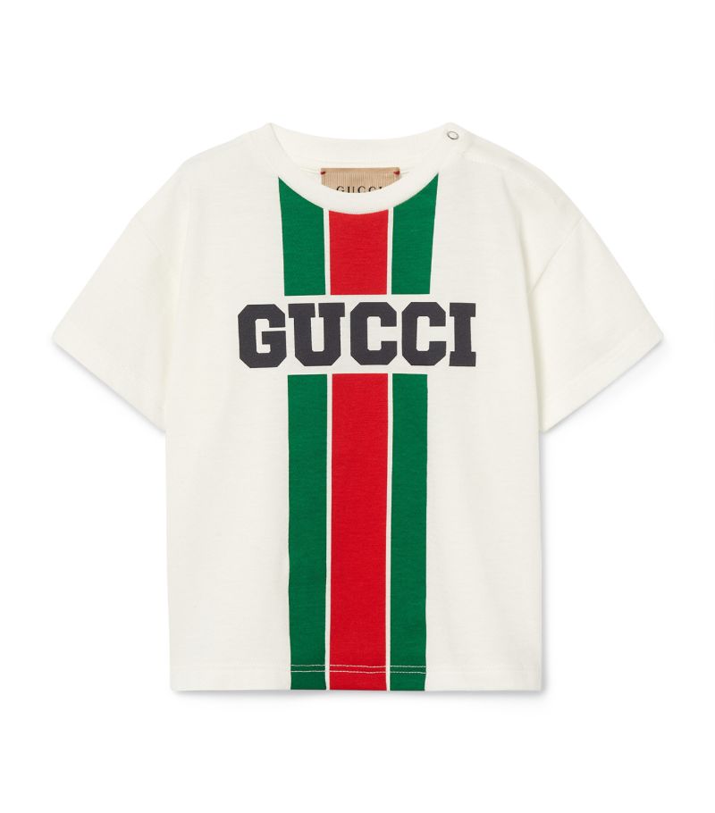 Gucci Gucci Kids Cotton Gucci Web T-Shirt (3-36 Months)