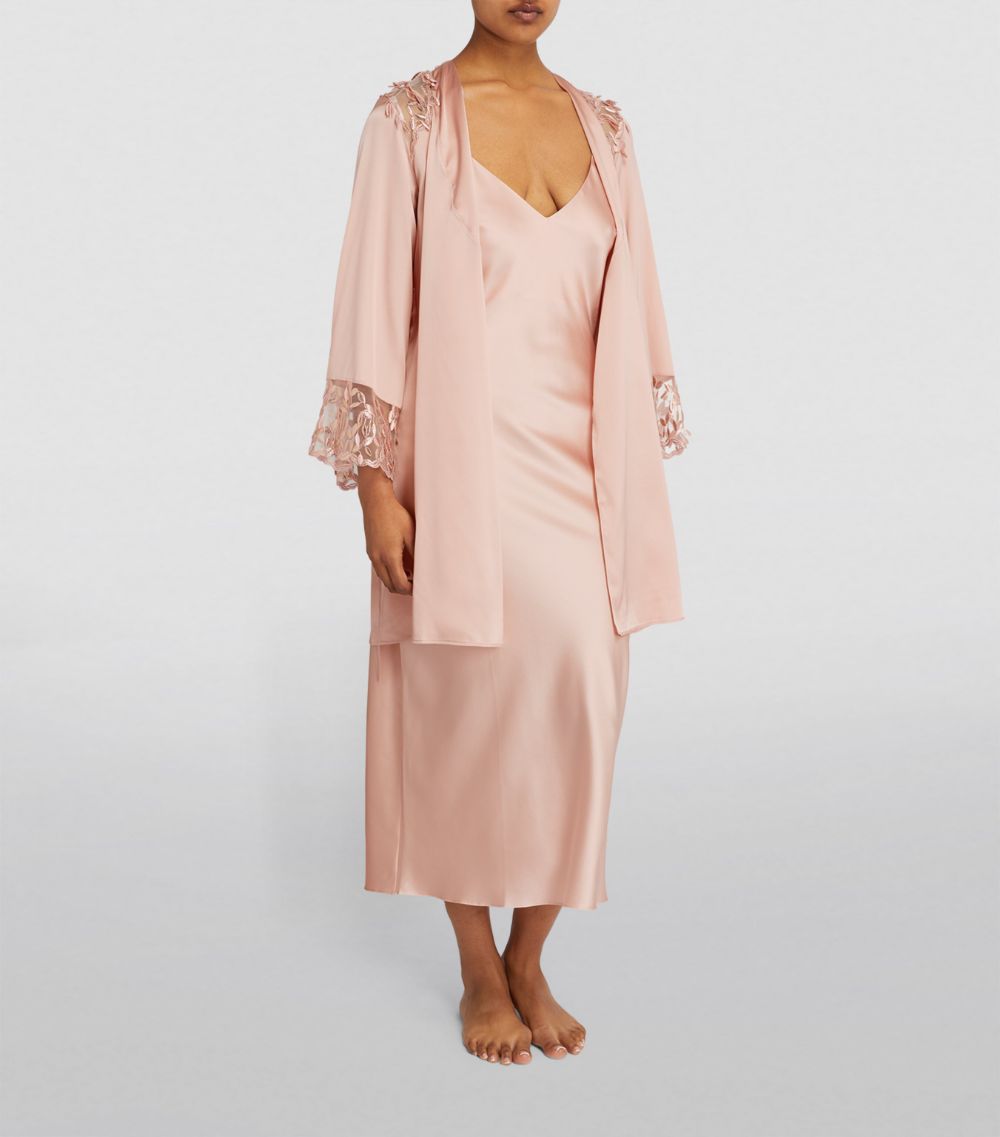 Gilda & Pearl Gilda & Pearl Silk Embroidered Tallulah Mini Robe