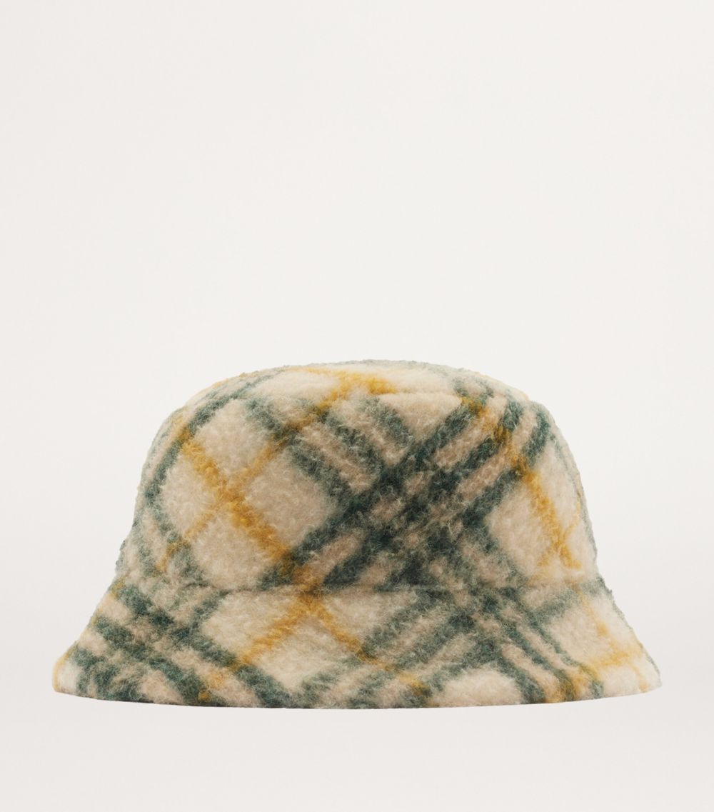 Burberry Burberry Wool-Blend Reversible Check Bucket Hat