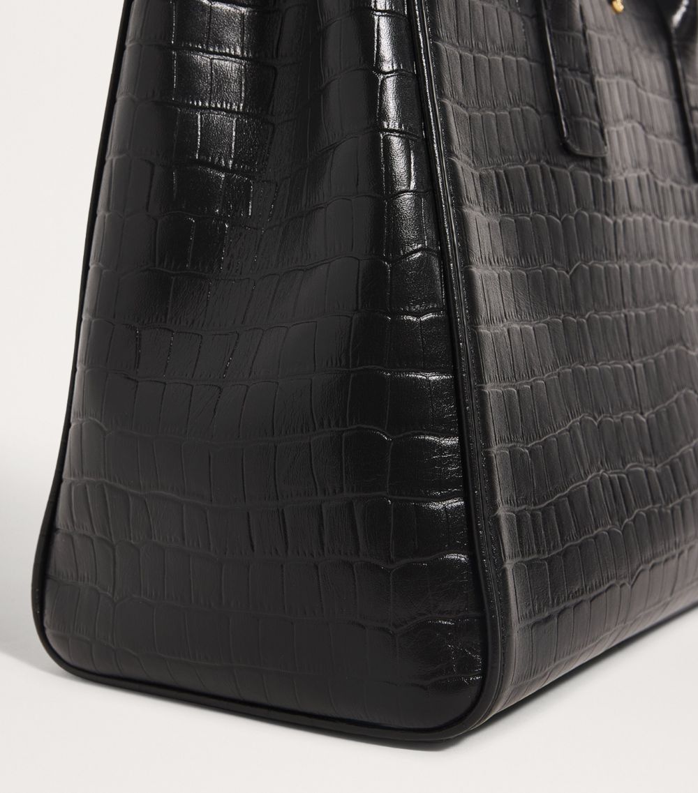 Harrods Harrods Croc-Embossed Leather Tote Bag