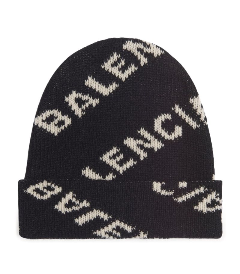 Balenciaga Balenciaga Jacquard Logo Beanie