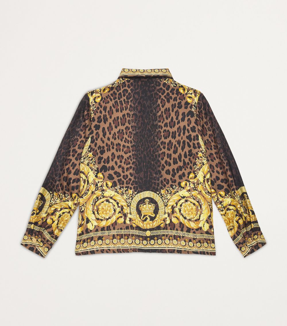 Young Versace Versace Kids Silk Barocco Print Shirt (6-14 Years)