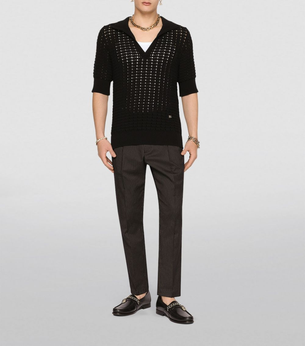 Dolce & Gabbana Dolce & Gabbana Open-Knit Polo Shirt