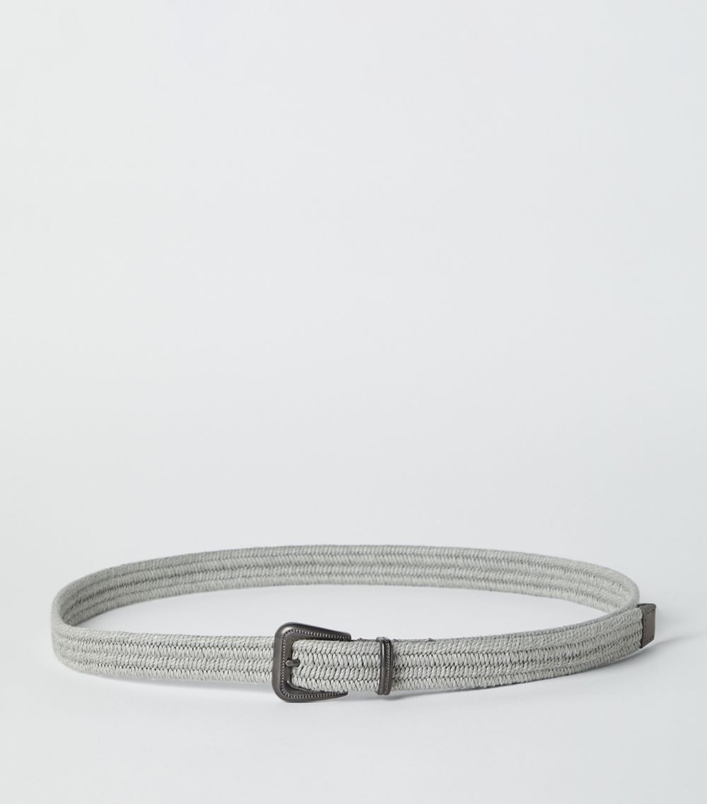 Brunello Cucinelli Brunello Cucinelli Linen-Blend Braided Belt