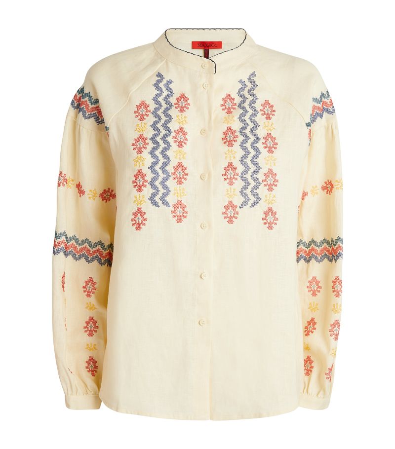 Max & Co. Max & Co. Linen Embroidered Blouse