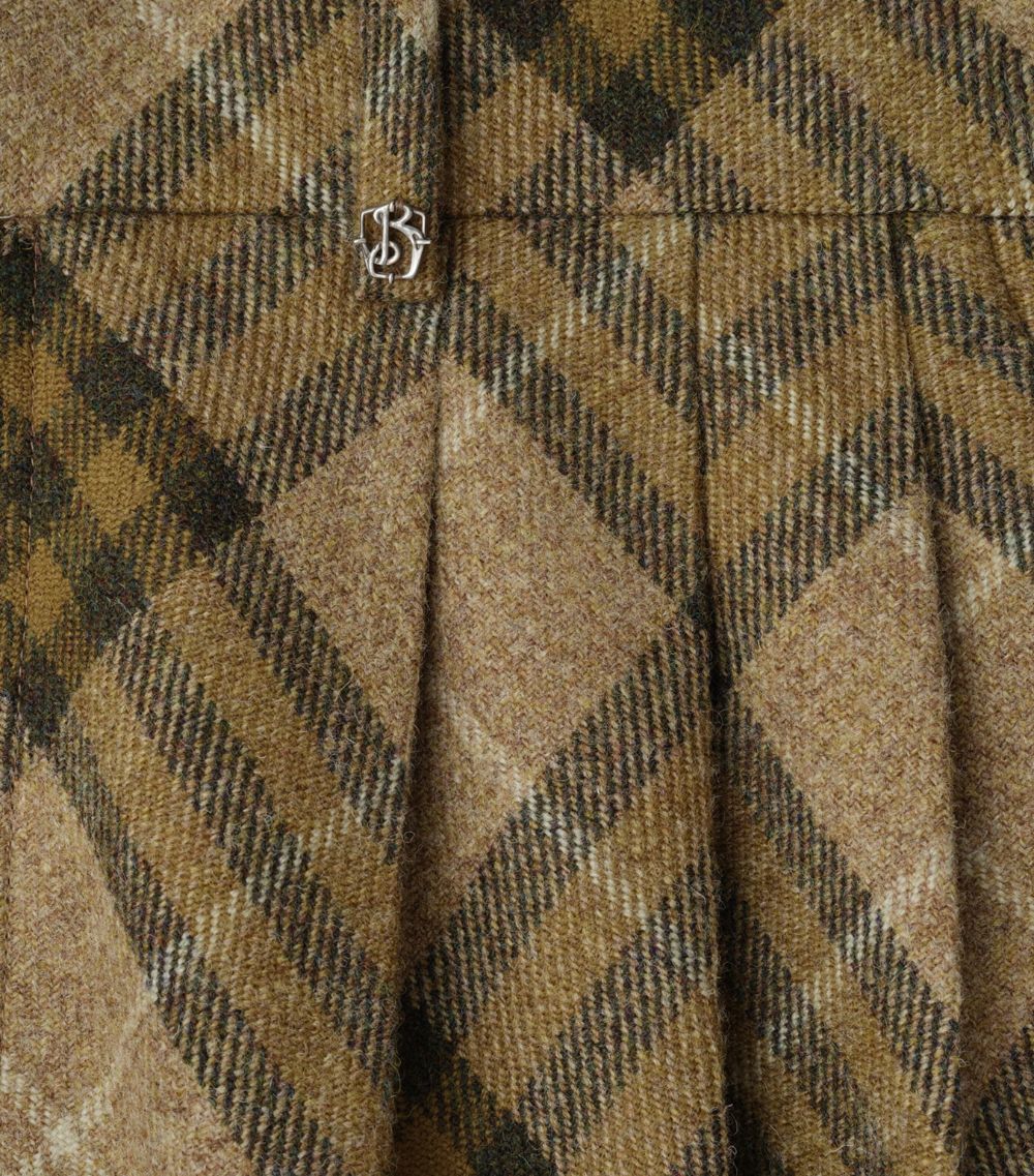 Burberry Burberry Wool Check Oversized Trousers