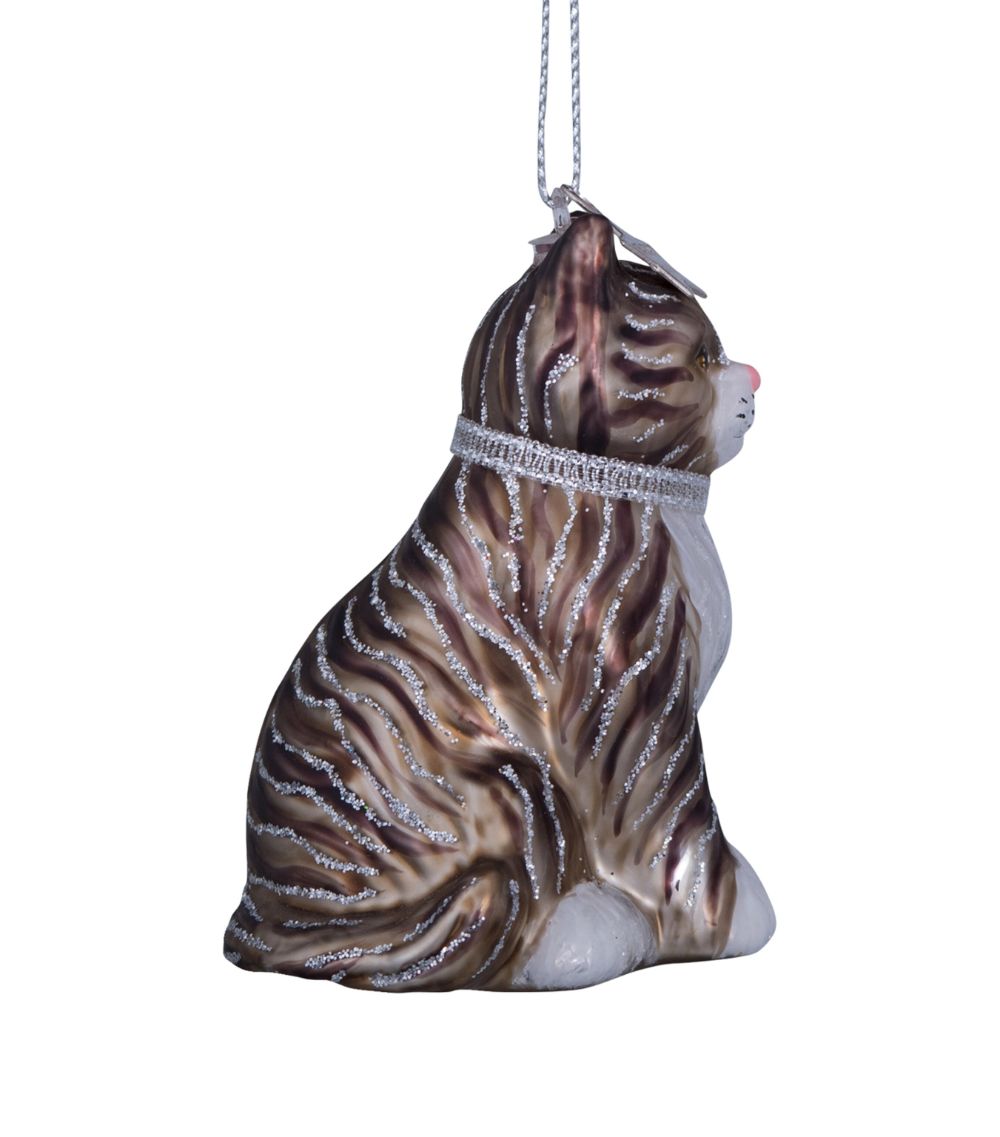 Harrods Harrods Glass Cat Tree Decoration (8Cm)