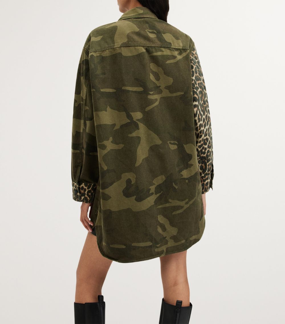 Allsaints Allsaints Camouflage Lily Shirt Dress