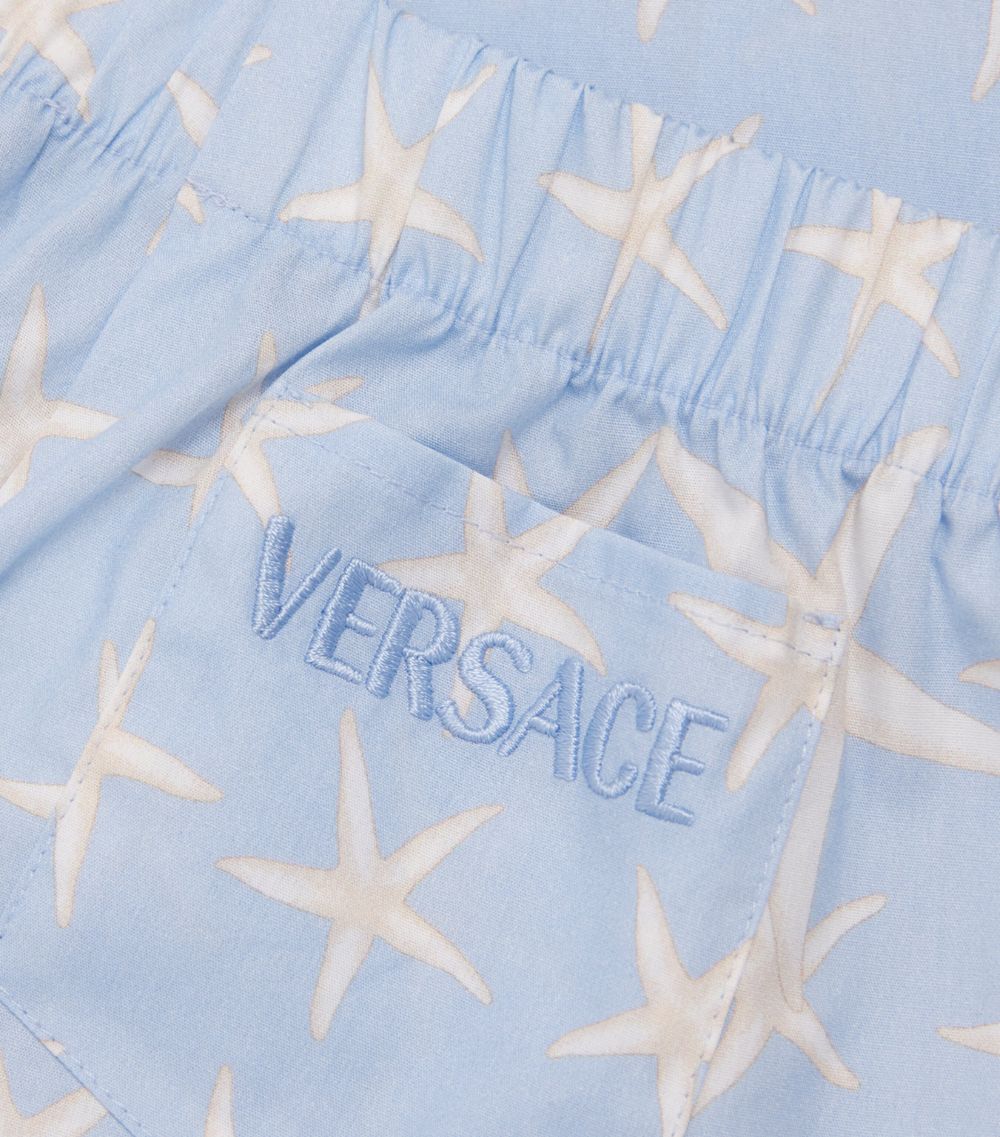 Young Versace Versace Kids Cotton Starfish Print Shorts (9-36 Months)