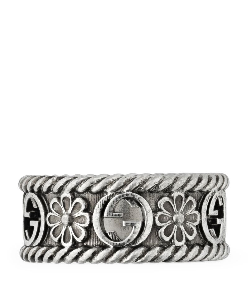 Gucci Gucci Sterling Silver Interlocking G Ring