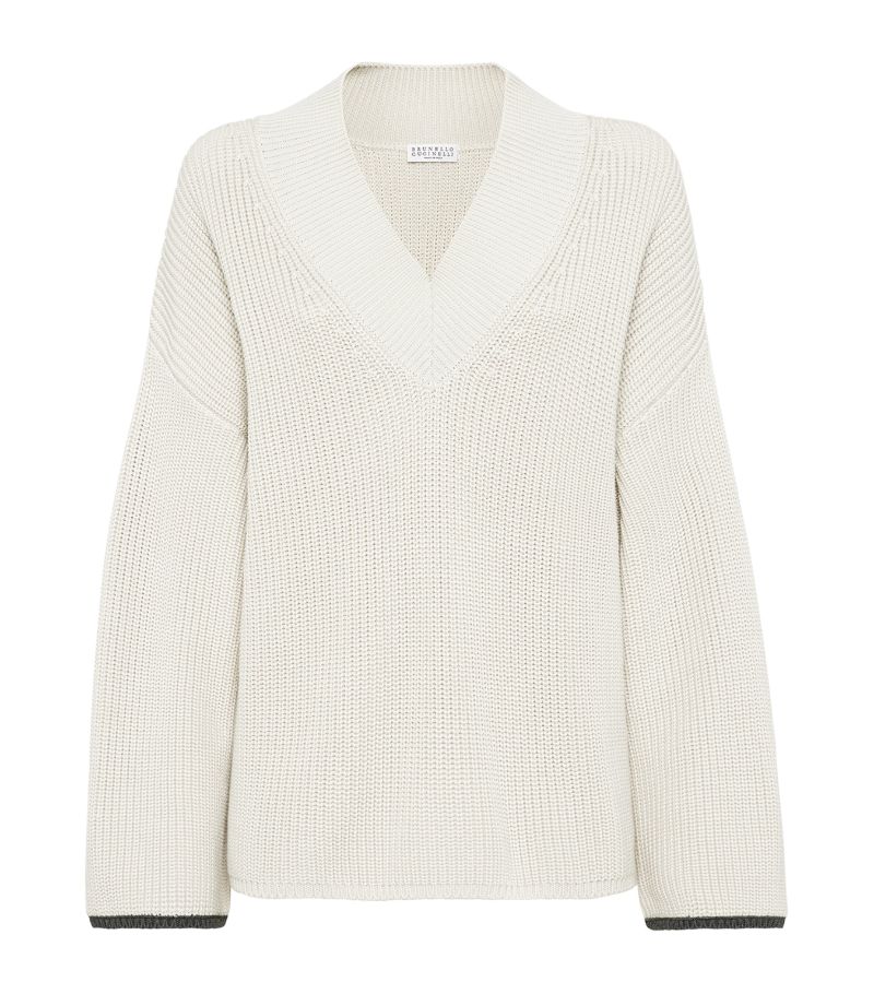 Brunello Cucinelli Brunello Cucinelli Cotton English Rib Sweater