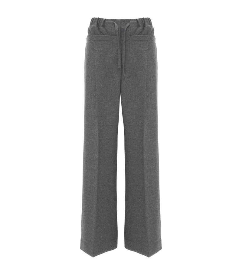 Jw Anderson Jw Anderson Wool Double-Waist Trousers