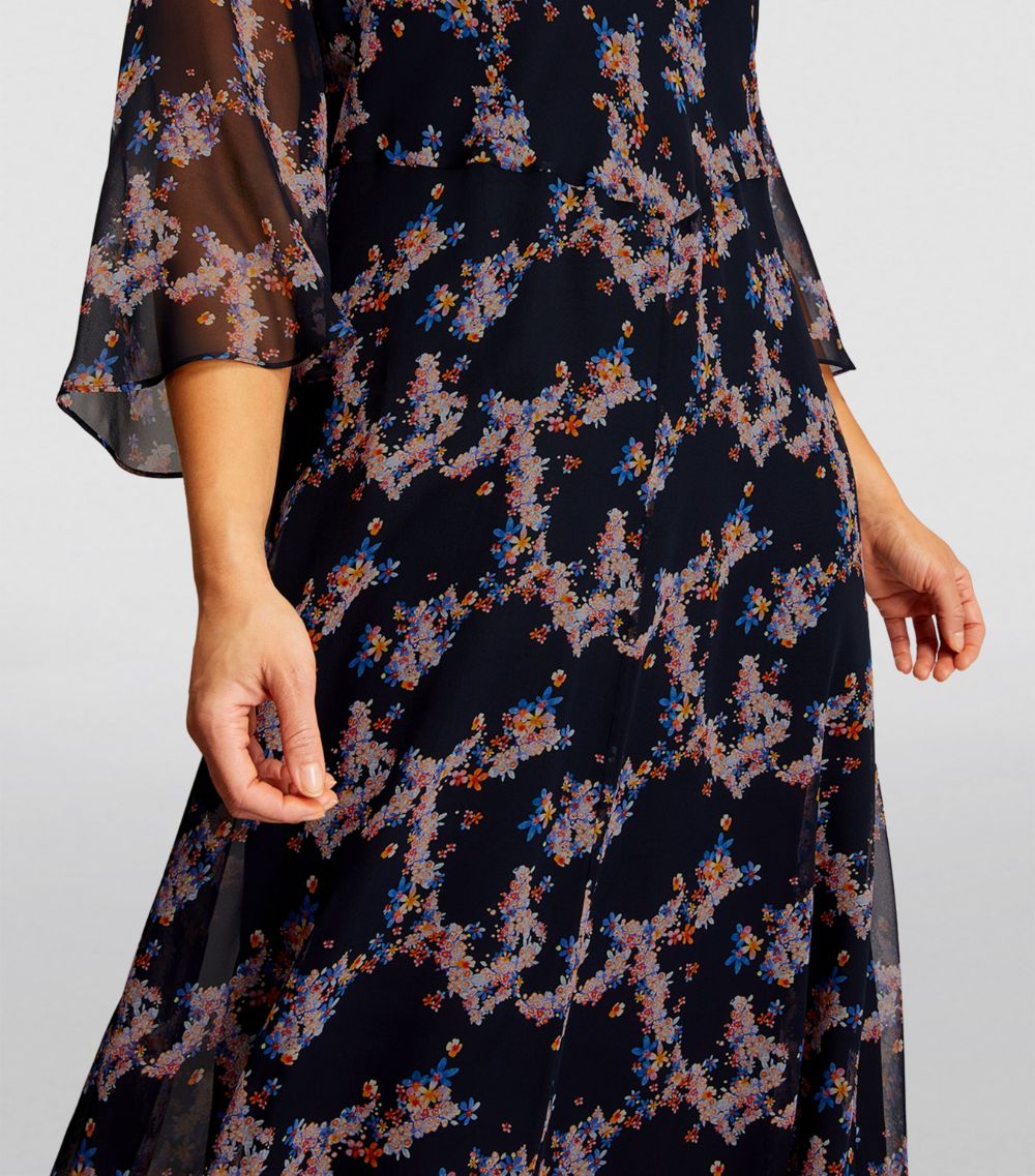 Marina Rinaldi Marina Rinaldi Silk Chiffon Midi Dress