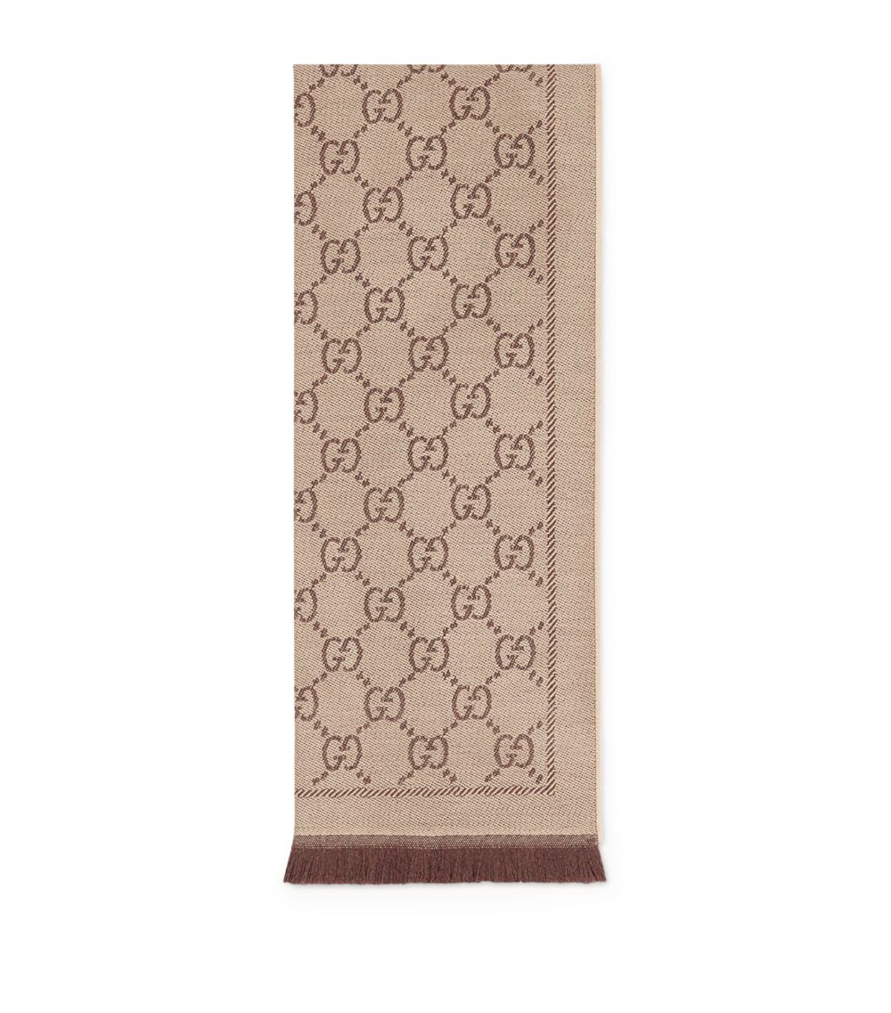 Gucci Gucci Jacquard Gg Supreme Scarf