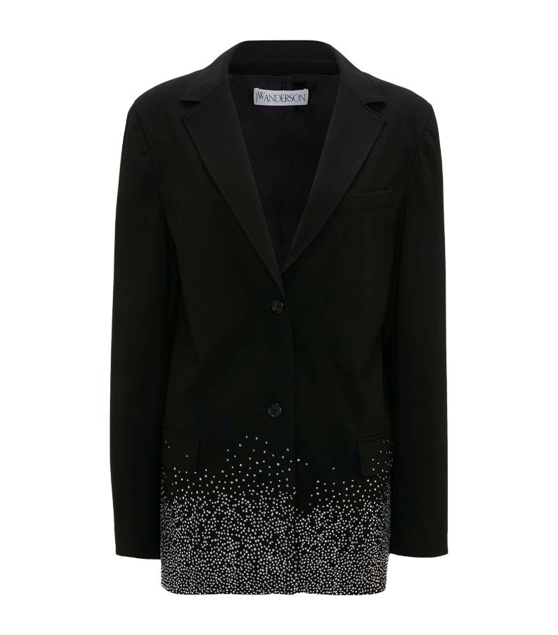 Jw Anderson Jw Anderson Crystal-Hem Single-Breasted Blazer