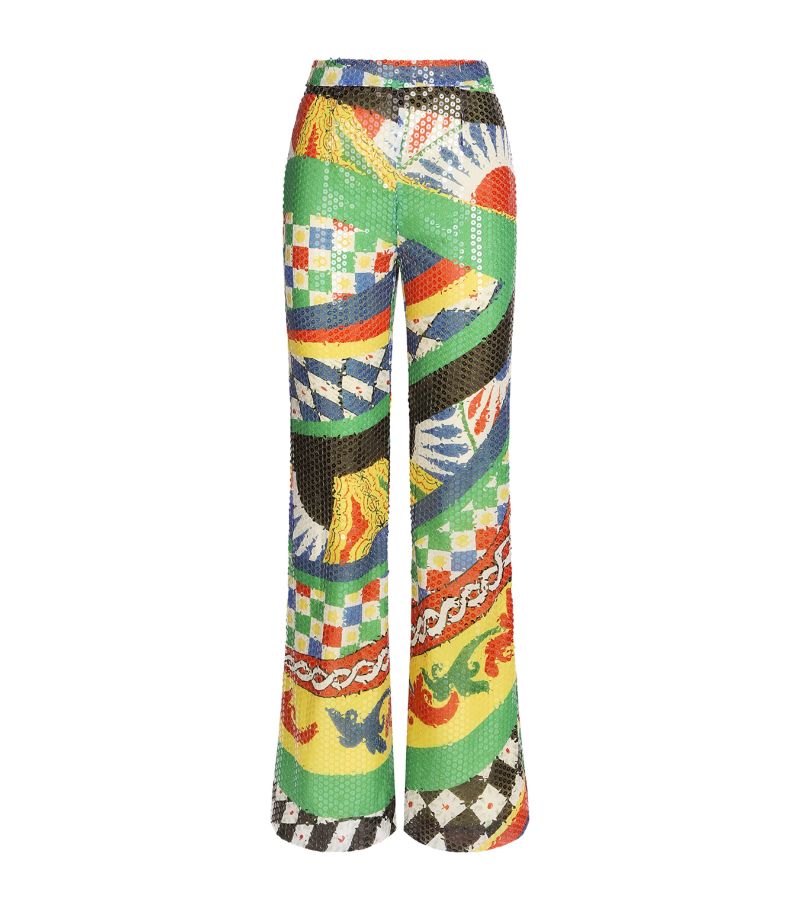 Dolce & Gabbana Dolce & Gabbana Carretto Print Flared Trousers