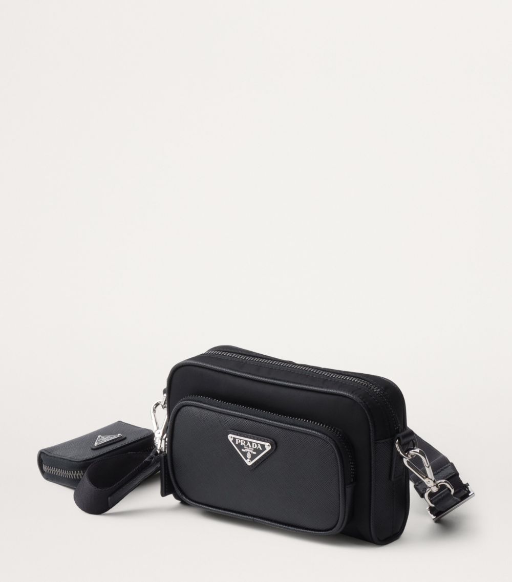 Prada Prada Small Re-Nylon Leather Cross-Body Bag