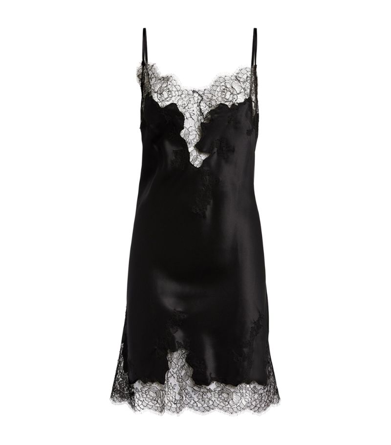 Marjolaine Marjolaine Silk Lace-Trim Chemise