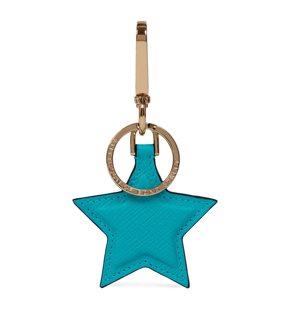 Smythson Smythson Panama Leather Star Keyring