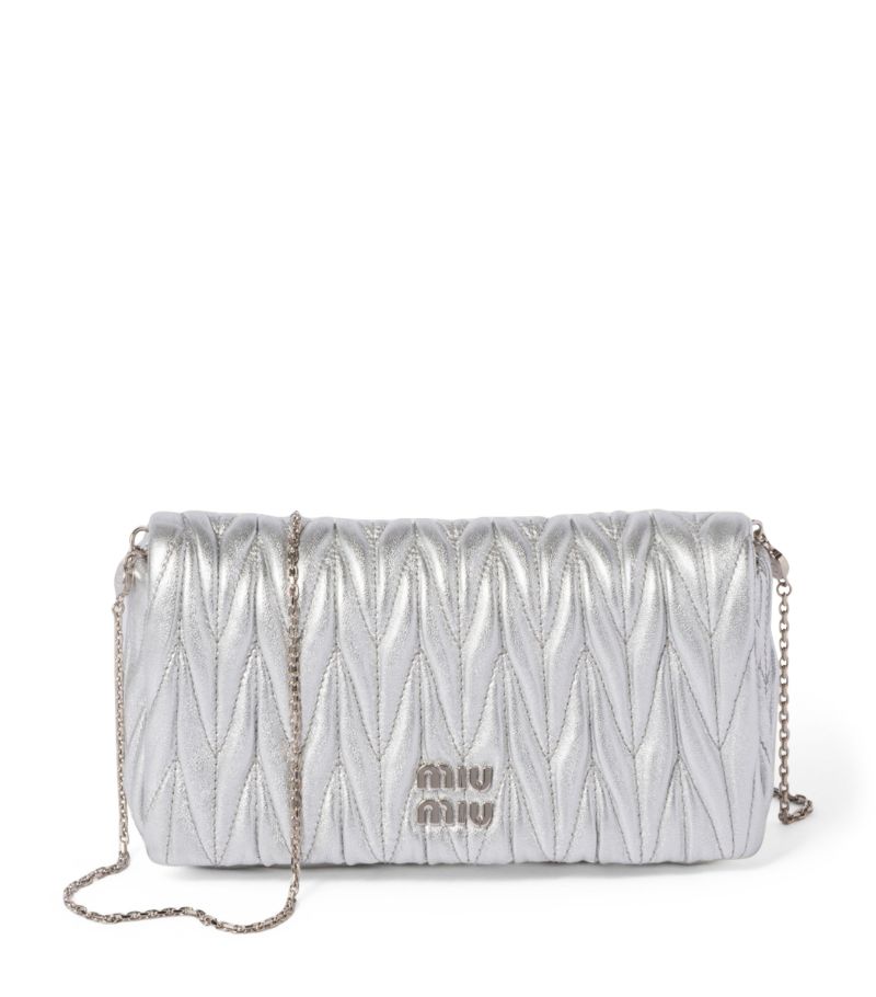 Miu Miu Miu Miu Metallic Leather Matelassé Mini Shoulder Bag