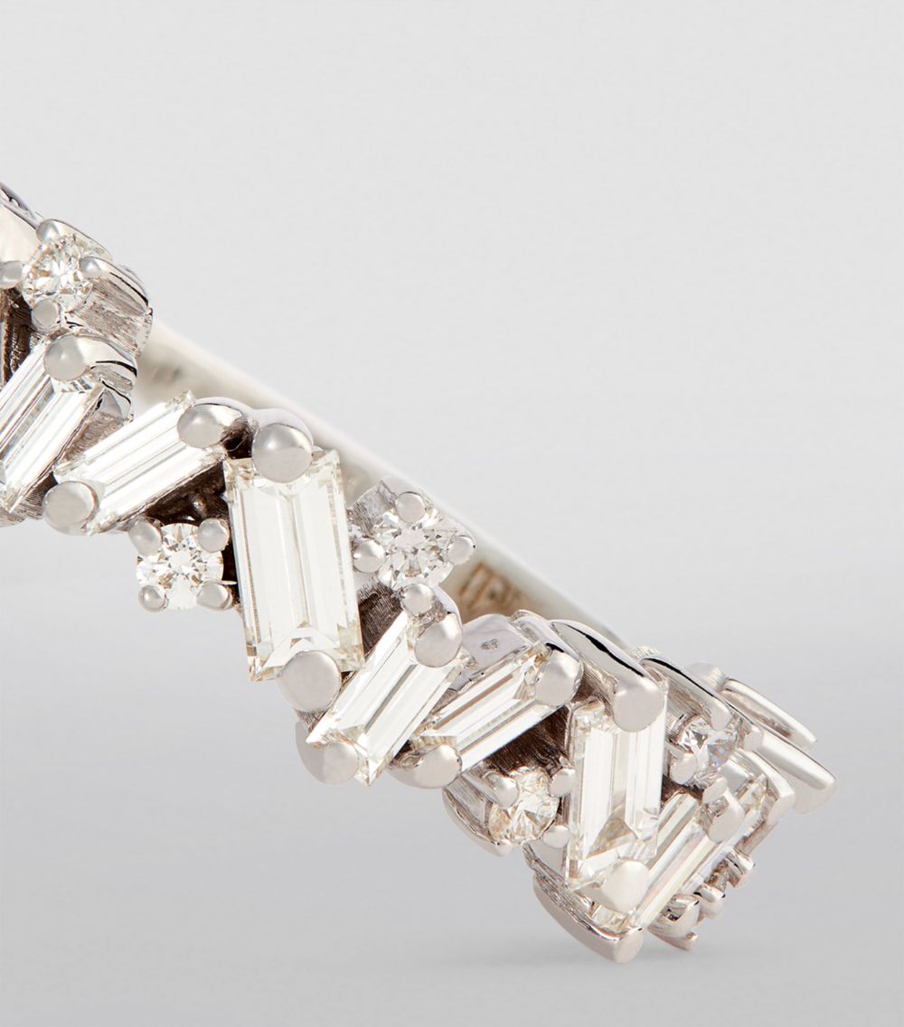 Suzanne Kalan Suzanne Kalan White Gold And Diamond Fireworks Eternity Ring (Size 7)