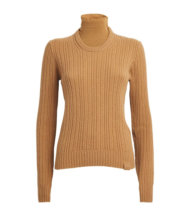 Victoria Beckham Victoria Beckham Wool-Blend Double-Layer Sweater