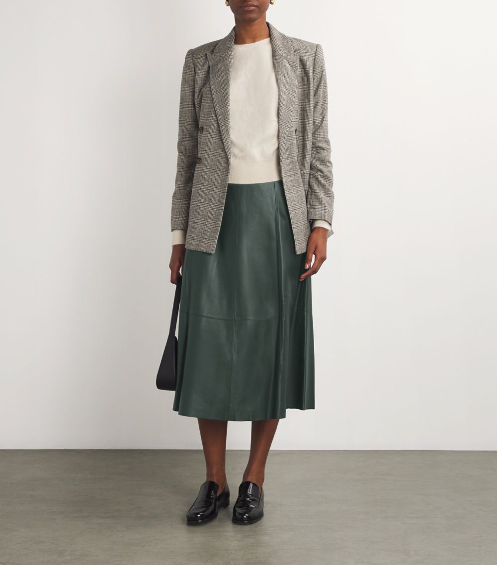 Vince Vince Lambskin Flared Skirt