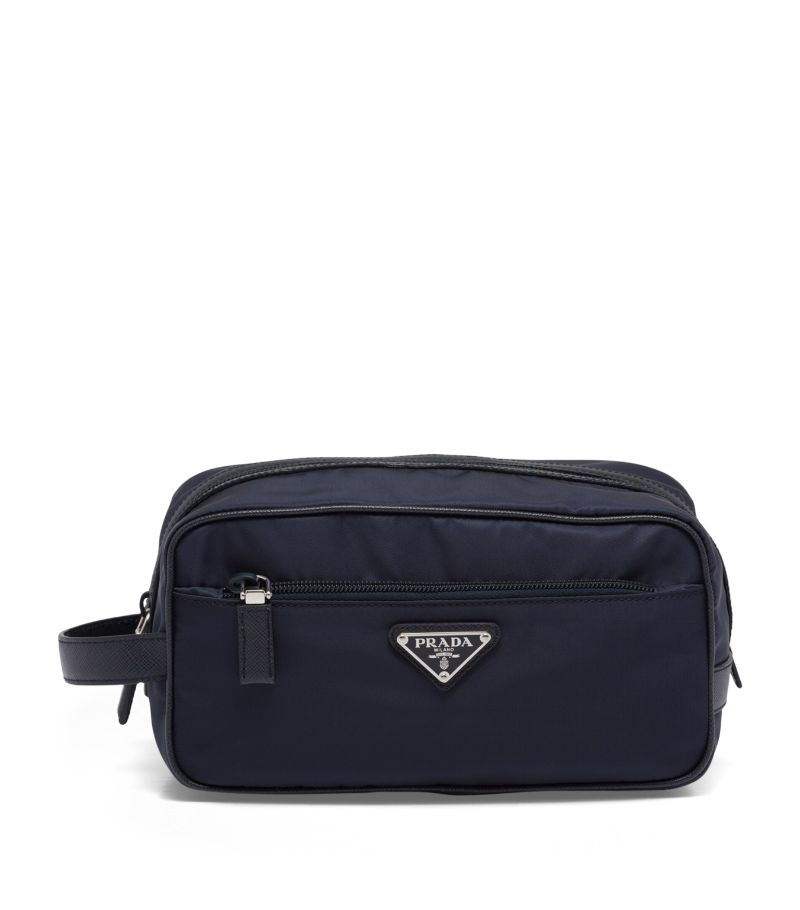 Prada Prada Re-Nylon And Saffiano Leather Wash Bag