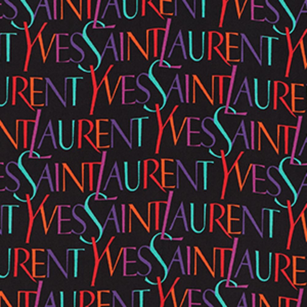 Saint Laurent Saint Laurent Silk Logo Scarf