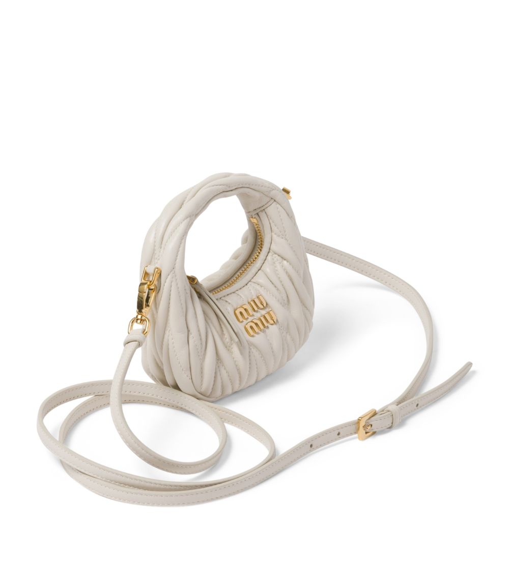 Miu Miu Miu Miu Mini Nappa Leather Wander Top-Handle Bag