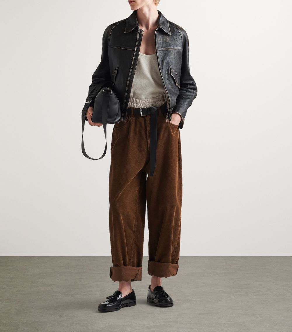 Prada Prada Corduroy Wide-Leg Trousers