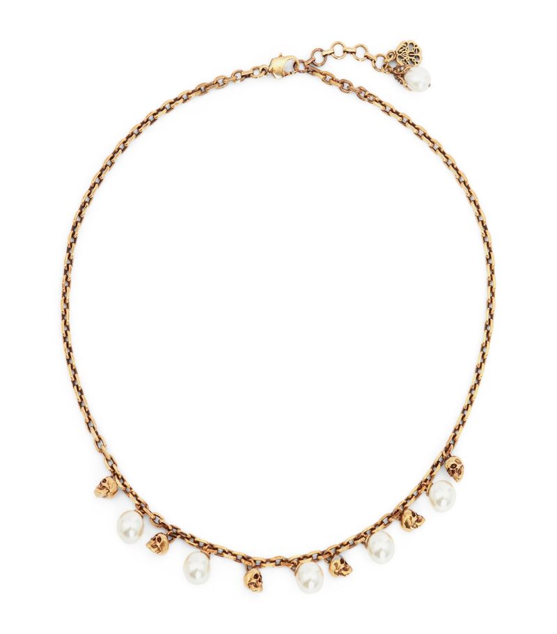 Alexander McQueen Alexander Mcqueen Skull And Faux Pearl Necklace