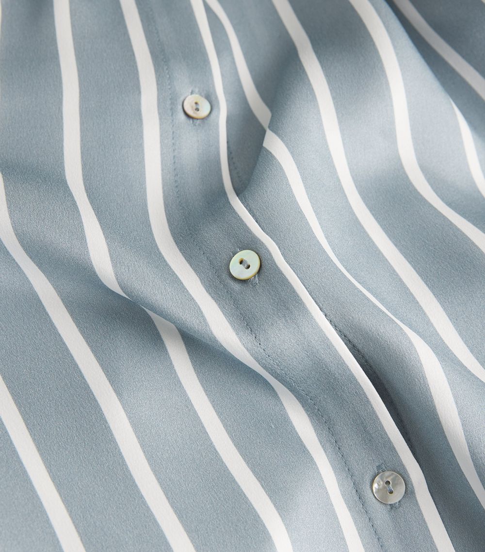 Asceno Asceno Silk Striped London Pyjama Shirt